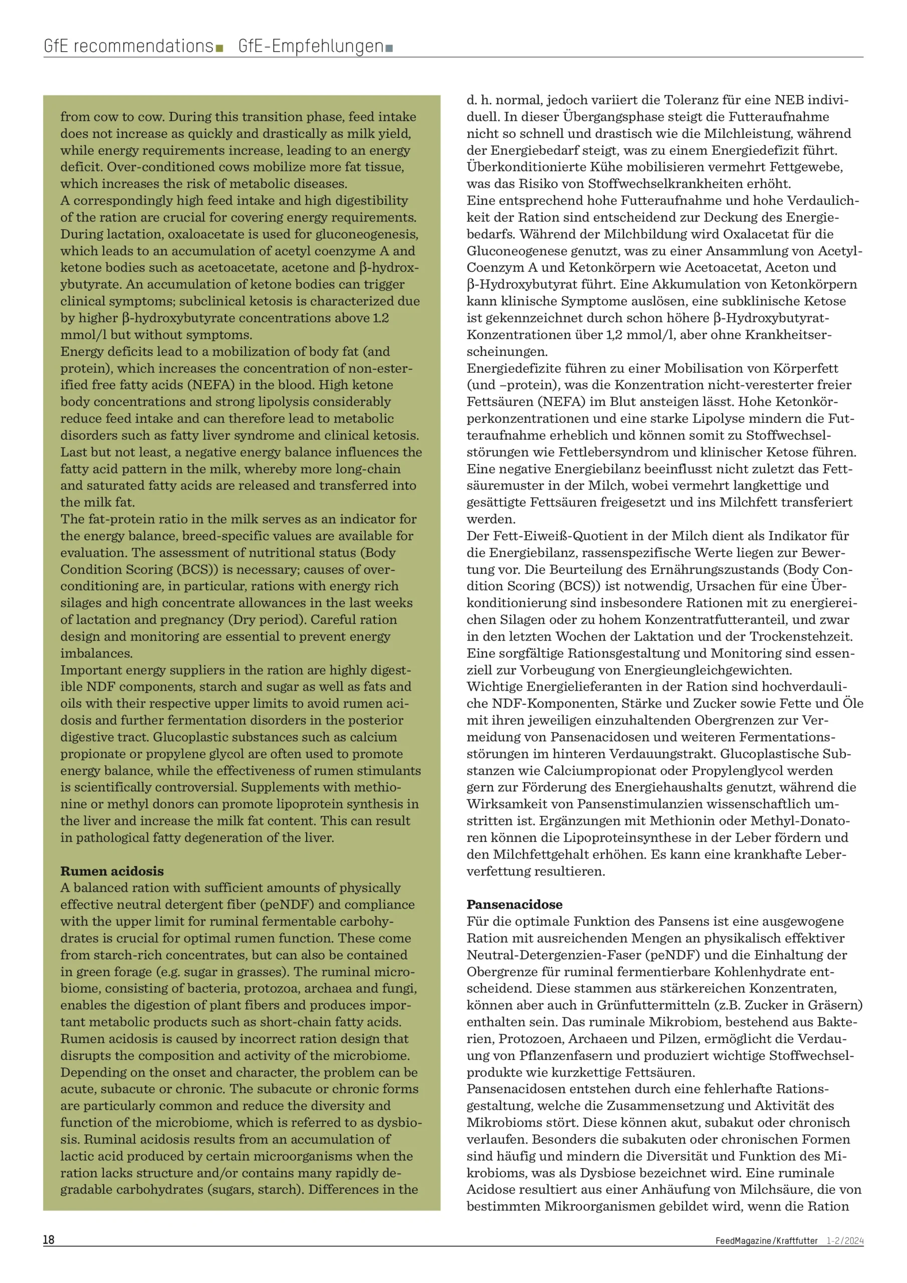 Dairy cows: Special feeding measures, FeedMagazine/Kraftfutter (issues 1-2/2024), page 2