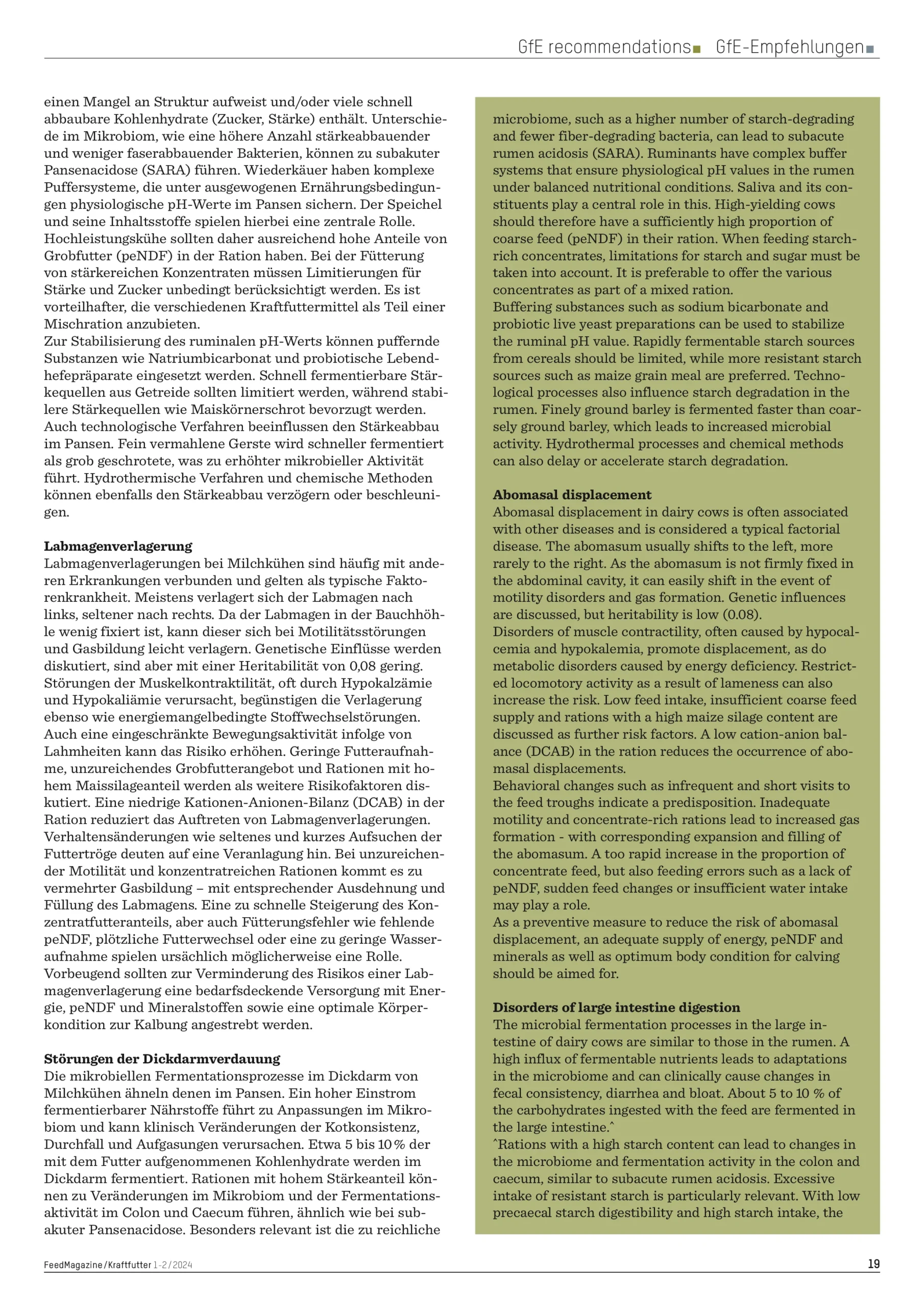 Dairy cows: Special feeding measures, FeedMagazine/Kraftfutter (issues 1-2/2024), page 3