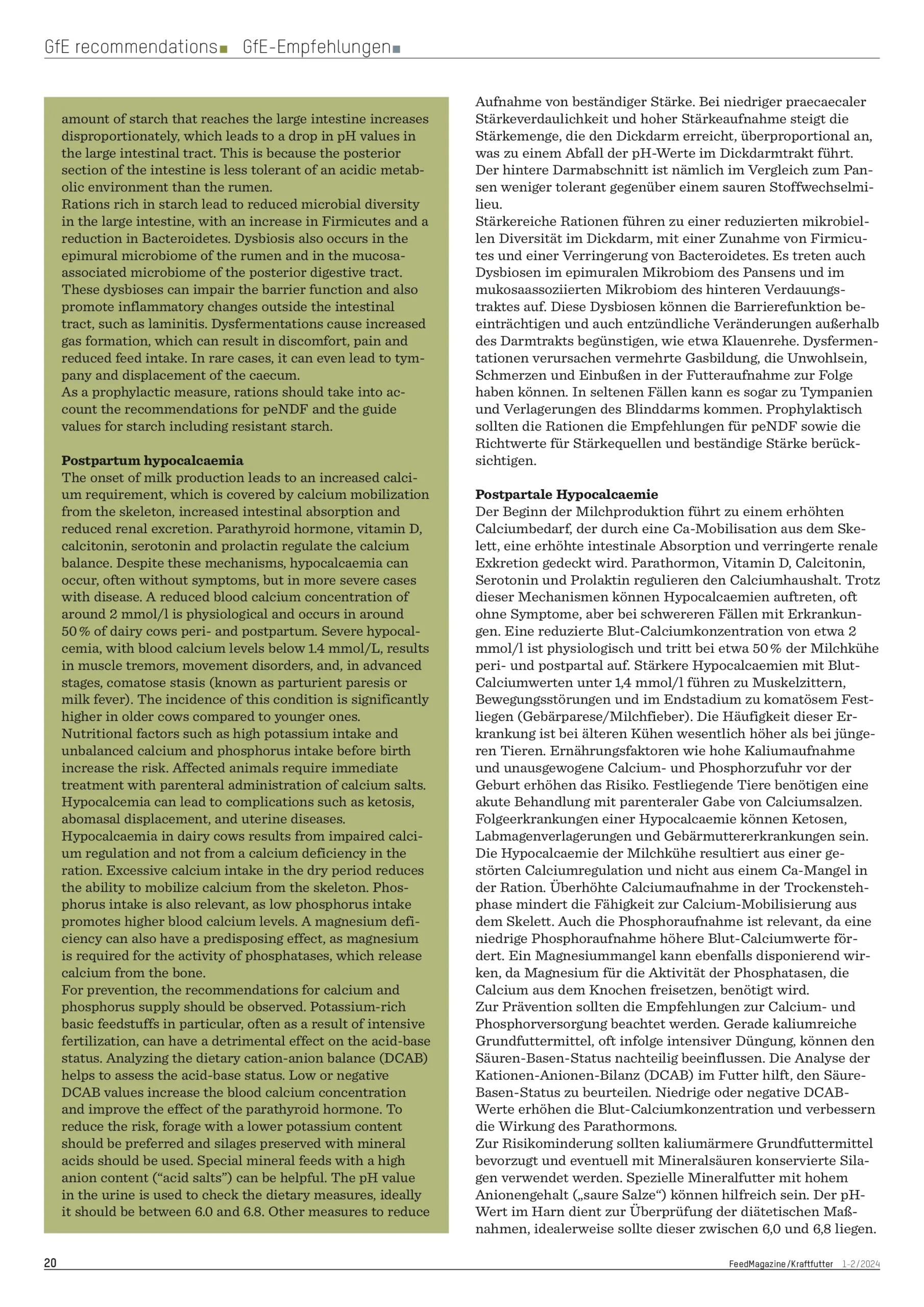 Dairy cows: Special feeding measures, FeedMagazine/Kraftfutter (issues 1-2/2024), page 4