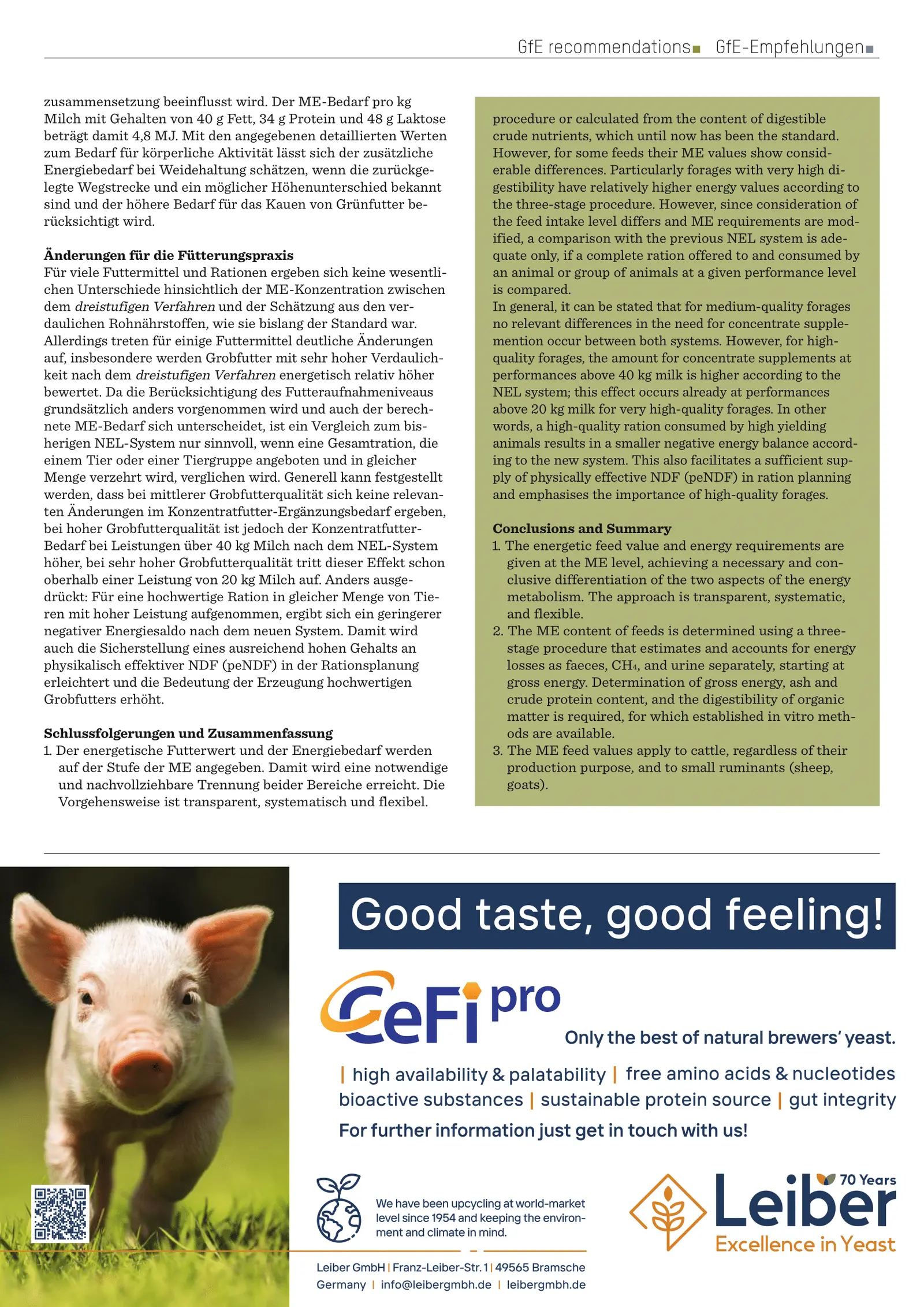 Energy requirements of dairy cows, in FeedMagazine/Kraftfutter 7-8/2024, page 4