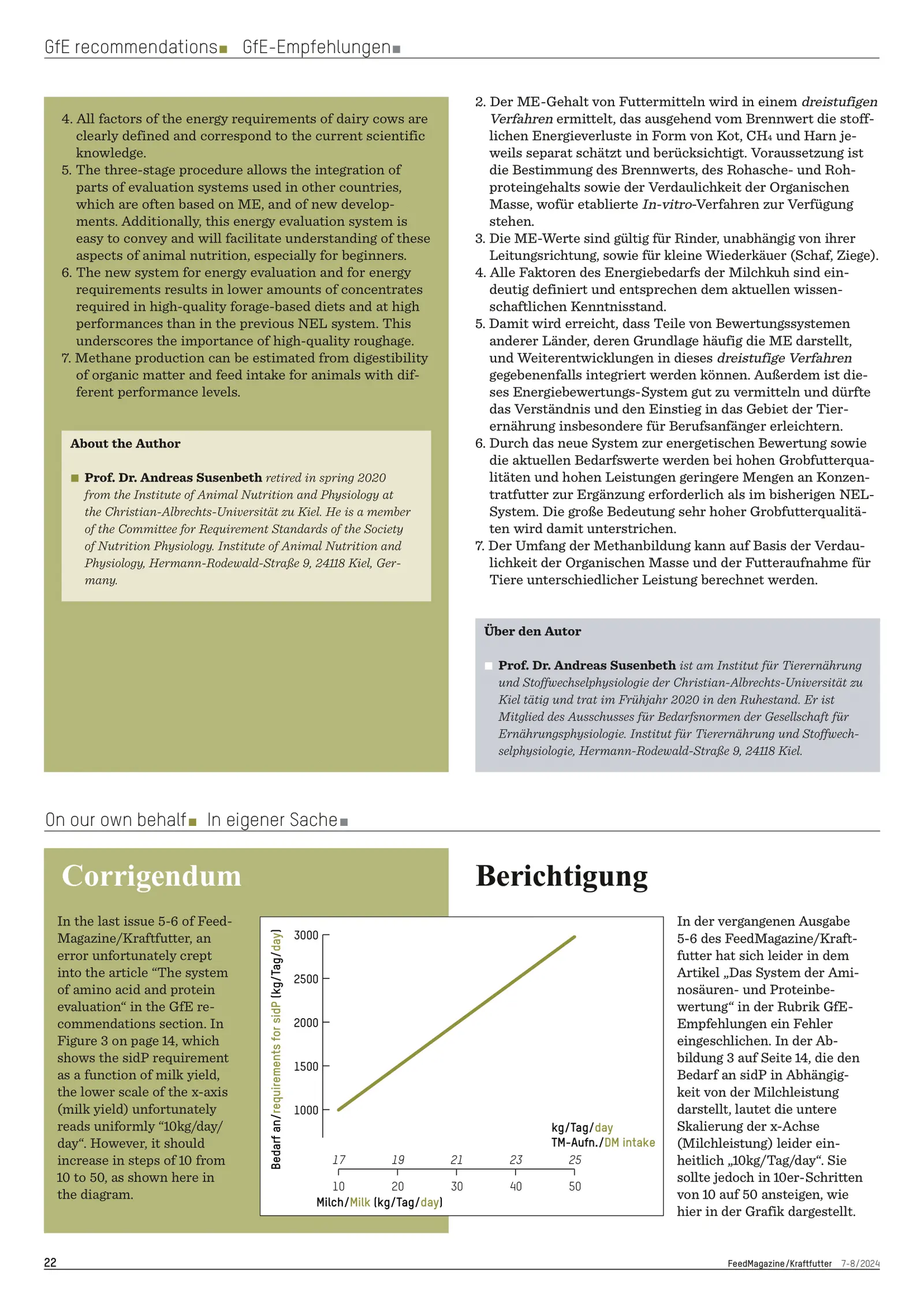 Energy requirements of dairy cows, in FeedMagazine/Kraftfutter 7-8/2024, page 5