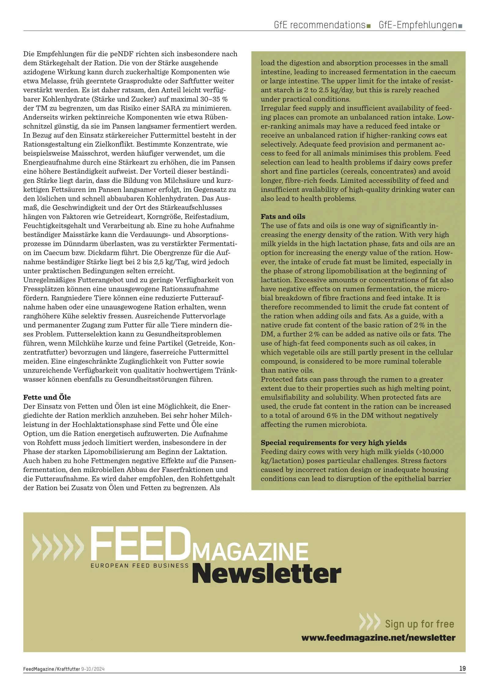 Ruminant-appropriate nutrition The peNDF concept and more for dairy cows, FeedMagazine/Kraftfutter 9-10/2024, page 5